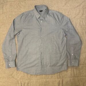 Faherty Reserve Stretch Dress Shirt - Light Blue Melange - Large